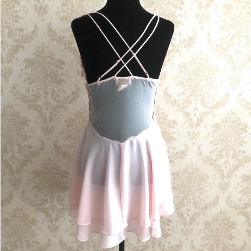 La SENZA Light Pink Lace 2 Pieces Chemise Set - Picture 8 of 15